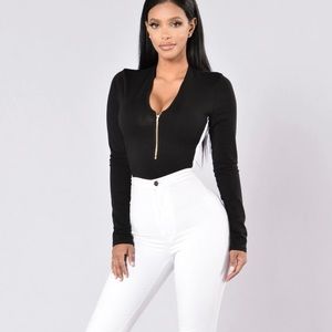 black white fashion nova bodysuit ⚫️⚪️